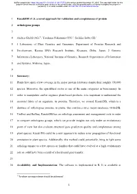 Kusakidb V1.0: a Novel Approach for Validation and Completeness of Protein