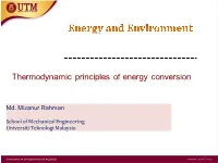 Lecture 3 Thermodynamic Principles of Energy Conversion