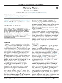 Managing Migraine