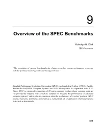 Overview of the SPEC Benchmarks