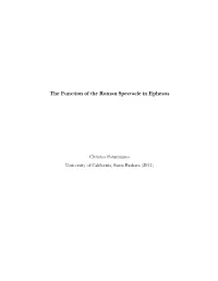The Function of the Roman Spectacle in Ephesos