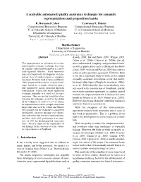 A Scaleable Automated Quality Assurance Technique for Semantic Representations and Proposition Banks K