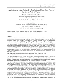 An Estimation of the Probability Distribution of Wadi Bana Flow in the Abyan Delta of Yemen