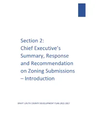 Chief Executive's Summary, Response and Recommendation