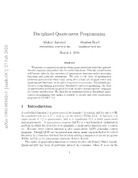 Disciplined Quasiconvex Programming Arxiv:1905.00562V3