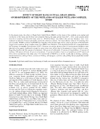 Effect of Right Bank Outfall Drain (Rbod) on Biodiversity of the Wetlands of Haleji Wetland Complex, Sindh