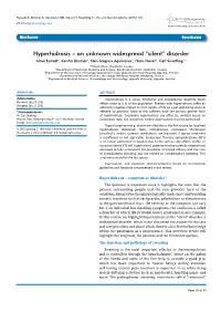 Hyperhidrosis