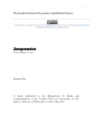 Interpretation from Audiences to Users