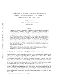 Application of Lie-Group Symmetry Analysis to an Infinite Hierarchy Of