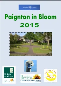 Paignton in Bloom 2015 Contents Introduction 1 Route Plan 3