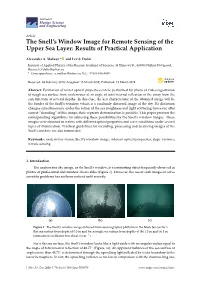 The Snell's Window Image for Remote Sensing of the Upper Sea Layer