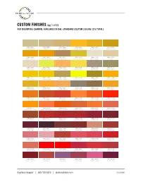 Custom Finishes Chart