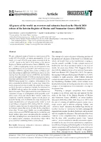 Genera of the World: an Overview and Estimates Based on the March 2020 Release of the Interim Register of Marine and Nonmarine Genera (IRMNG)