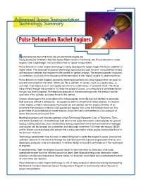Pulse Detonation Rocket Engines