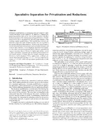Speculative Separation for Privatization and Reductions