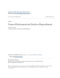 Terms of Endearment and Articles of Impeachment Charles W