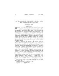 The Electrolytic Detector, Studied with the Aid of an Oscillograph