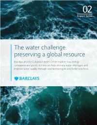 The Water Challenge: Preserving a Global Resource