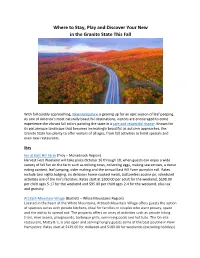 Where to Stay, Play and Discover Your New This Fall in NH