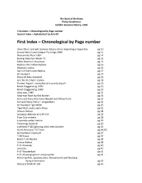 First Index – Chronological by Page Number Second Index – Alphabetical by Aircraft
