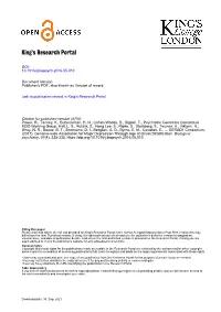 Genome-Wide Association for Major Depression Through Age at Onset Stratification Major Depressive Disorder Working Group Of