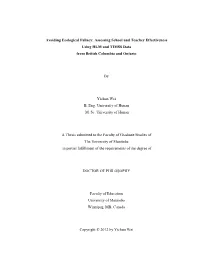 Assessing School and Teacher Effectiveness Using HLM and TIMSS Data from British Columbia and Ontario