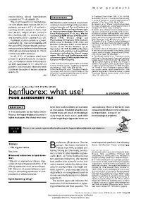 Benfluorex: What Use? a SECOND LOOK POOR ASSESSMENT FILE