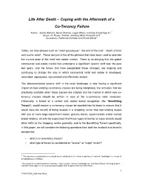 Life After Death – Coping with the Aftermath of a Co-Tenancy Failure