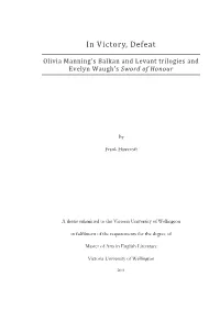Olivia Manning's Balkan and Levant Trilogies