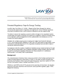 Potential Regulatory Gaps in Energy Trading