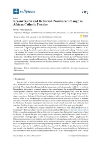 Reconversion and Retrieval: Nonlinear Change in African Catholic Practice