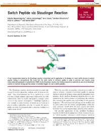 Switch Peptide Via Staudinger Reaction Vol