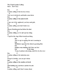 The Clash-London Calling Intro: Em F (6X)