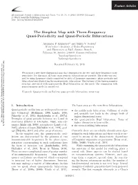 The Simplest Map with Three-Frequency Quasi-Periodicity and Quasi-Periodic Bifurcations