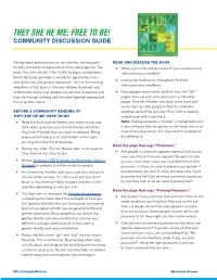 They She He Me: Free to Be! Community Discussion Guide