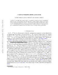 Arxiv:1410.4811V3 [Math.AG] 5 Oct 2016 Sm X N �N+K Linear Subspace of P of Dimension Dk, Where N 6 Dk 6 N , See Deﬁnition 2.4