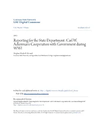 Carl W. Ackerman's Cooperation With