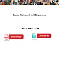 Dragon Challenge Height Requirement