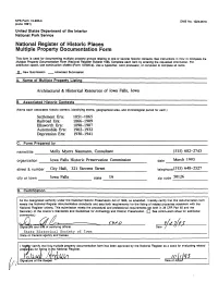 National Register of Historic Places Multiple Property Documentation Form