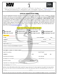 Official Application Form