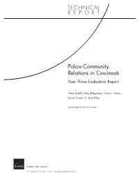 Police-Community Relations in Cincinnati Year Three Evaluation Report
