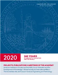 Projects, Publications & Meetings of the Academy