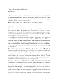 Temporal Parts and Spatial Location