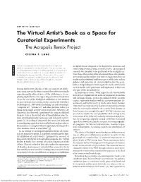 The Virtual Artist's Book As a Space For