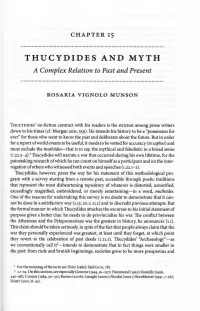 THUCYDIDES and MYTH a Complex Relation to Past and Present