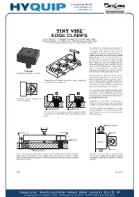 Tiny Vise Edge Clamps Truly Exert Down Thrust Force on the Workpiece, to Prevent It from Lifting
