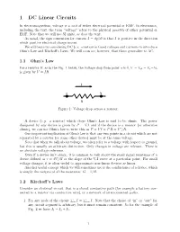 1 DC Linear Circuits