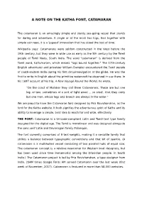A Note on the Katha Font, Catamaran
