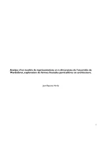 Analyse D'un Modèle De Représentations En N Dimensions De