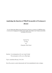 Analyzing the Function of TRAP1 in Models of Parkinson's Disease